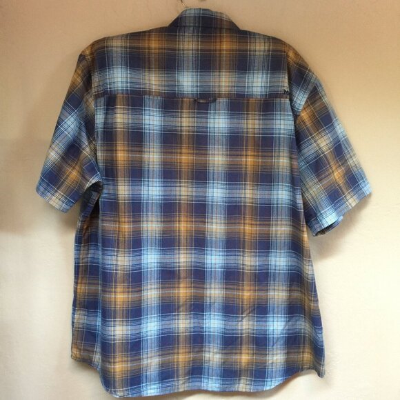 Marmot Mens Button Up Plaid Shirt Size XXL Pocket Multicolor Short Sleeve Casual - Picture 2 of 11
